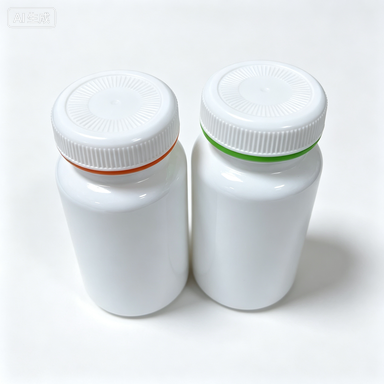 120cc White PET Supplement Pill Bottle, Two‑Color Ring Screw Cap, Food Grade Plastic Container for Vitamin Capsule Tablet Health Candy Wholesale