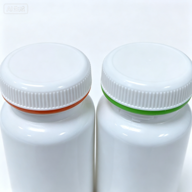120cc White PET Supplement Pill Bottle, Two‑Color Ring Screw Cap, Food Grade Plastic Container for Vitamin Capsule Tablet Health Candy Wholesale