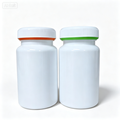 120cc White PET Supplement Pill Bottle, Two‑Color Ring Screw Cap, Food Grade Plastic Container for Vitamin Capsule Tablet Health Candy Wholesale